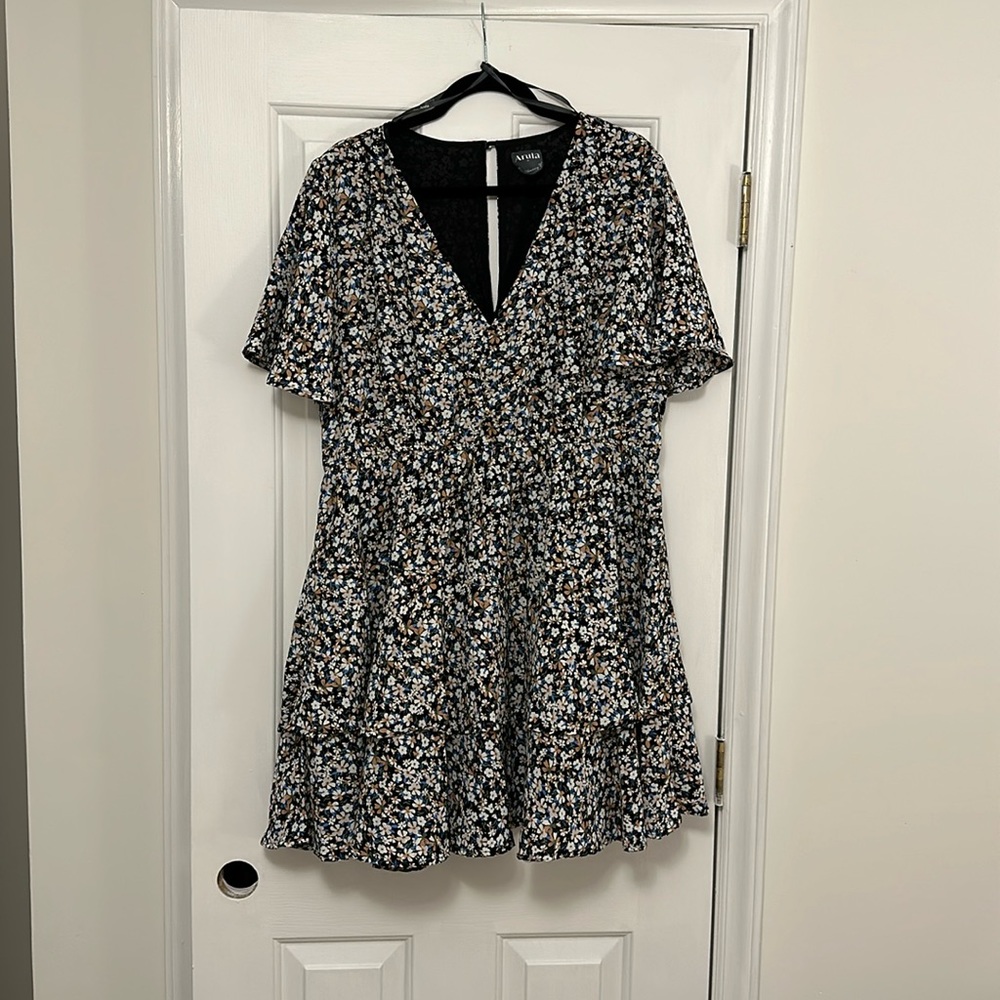 Floral mini dress with sleeves from Arula by Altar’d State